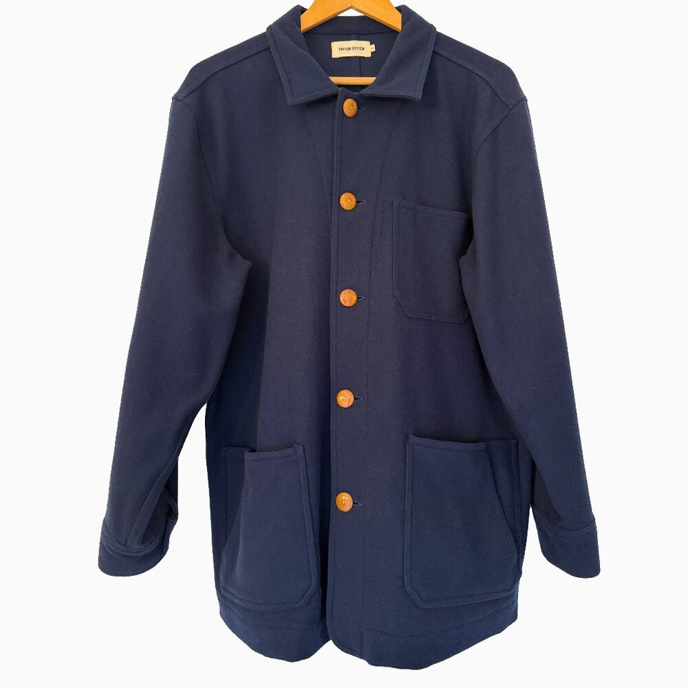 Taylor Stitch Ojai Wool Chore Jacket, Blue, Size 44 (XL)